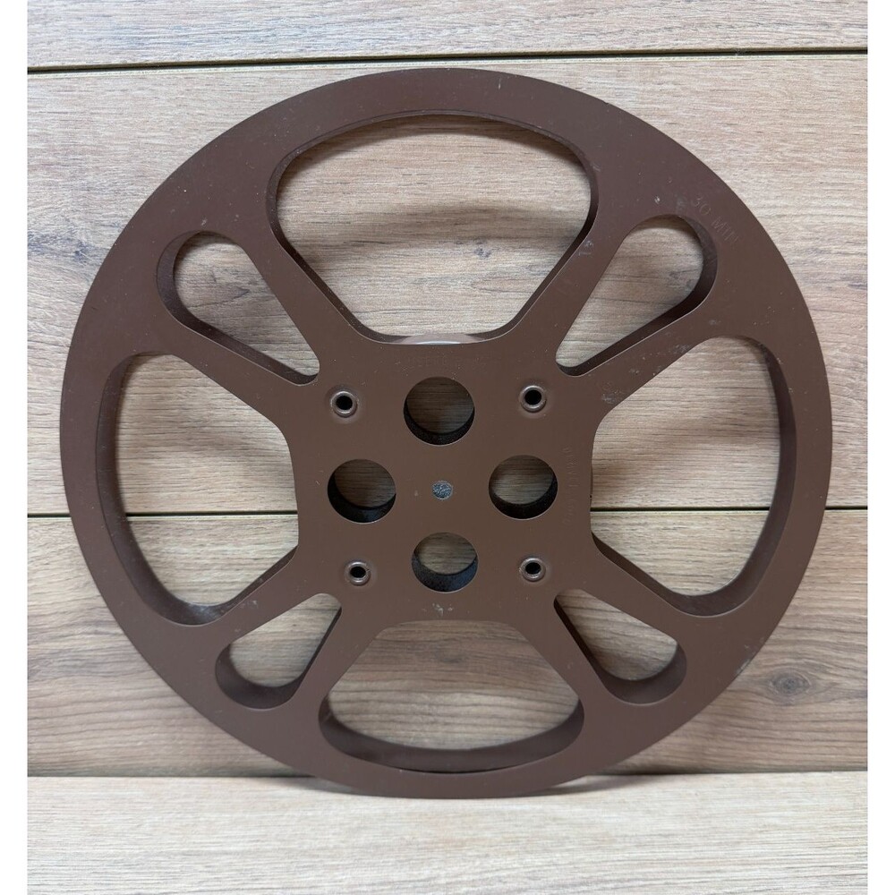 Vintage Goldberg Bros. 1200' 16mm Brown Metal Film Take-up Reel 12.25"